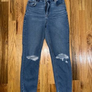 American Eagle Outfitters Blue Distressed Skinny Jeans